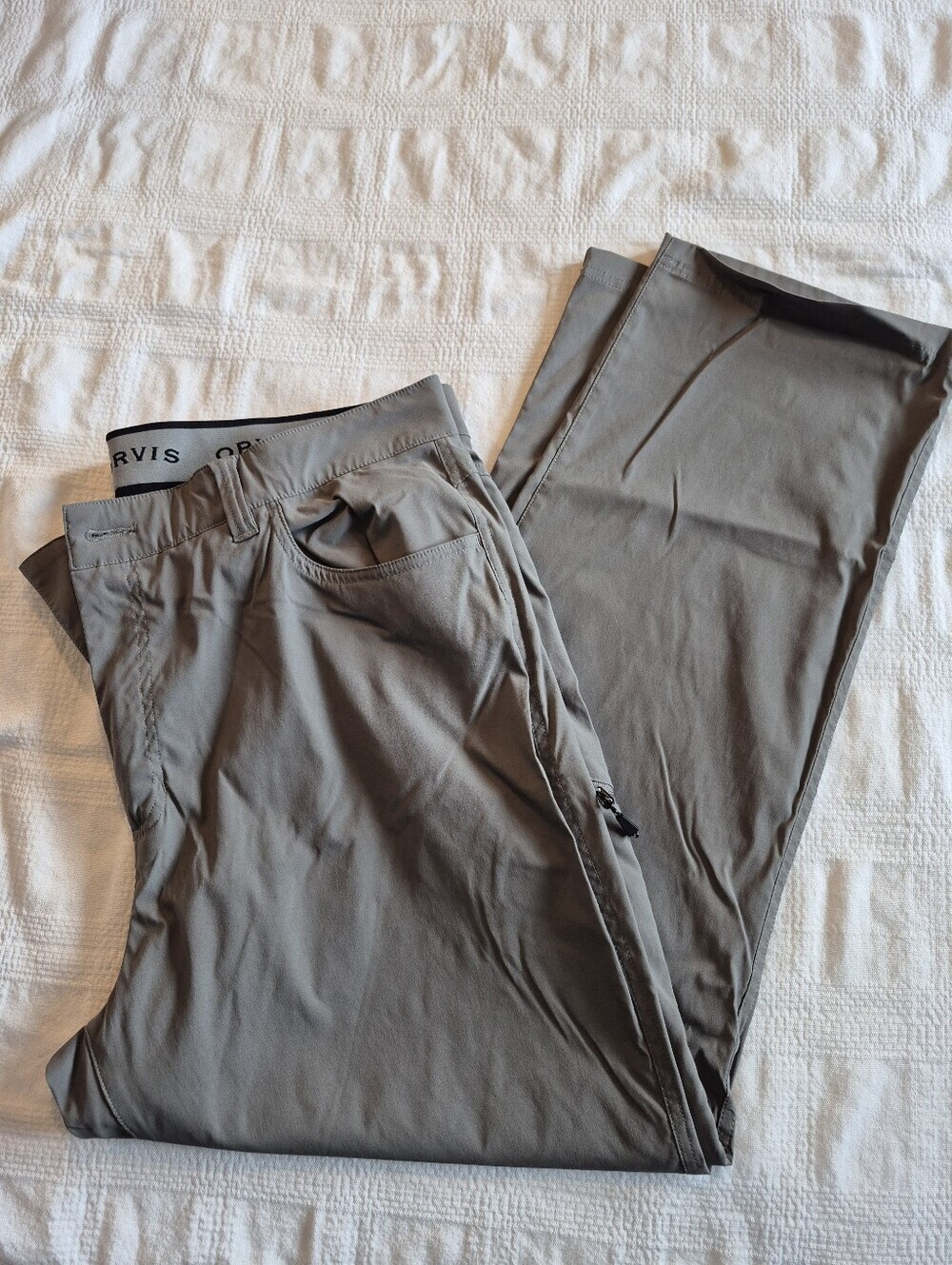 Orvis men's 40 x 30 gray Tech Utility pants, good stretch VGUC